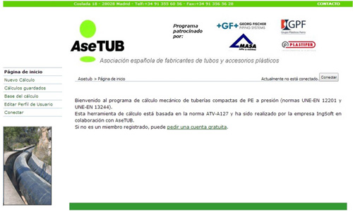 Programa asetub-pe para el cálculo mecánico de tuberías a presión 4 88A4