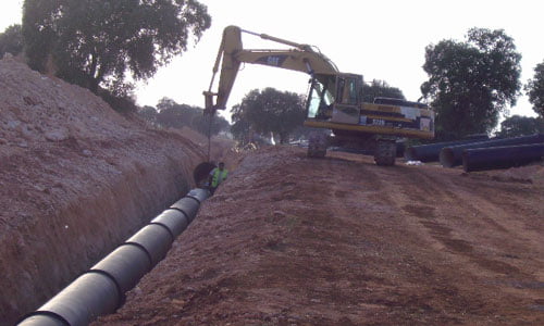 Instalación de tuberías para abastecimiento, riego y saneamiento: construcción de la zanja 8 Zanja Construccion 1